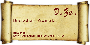 Drescher Zsanett névjegykártya